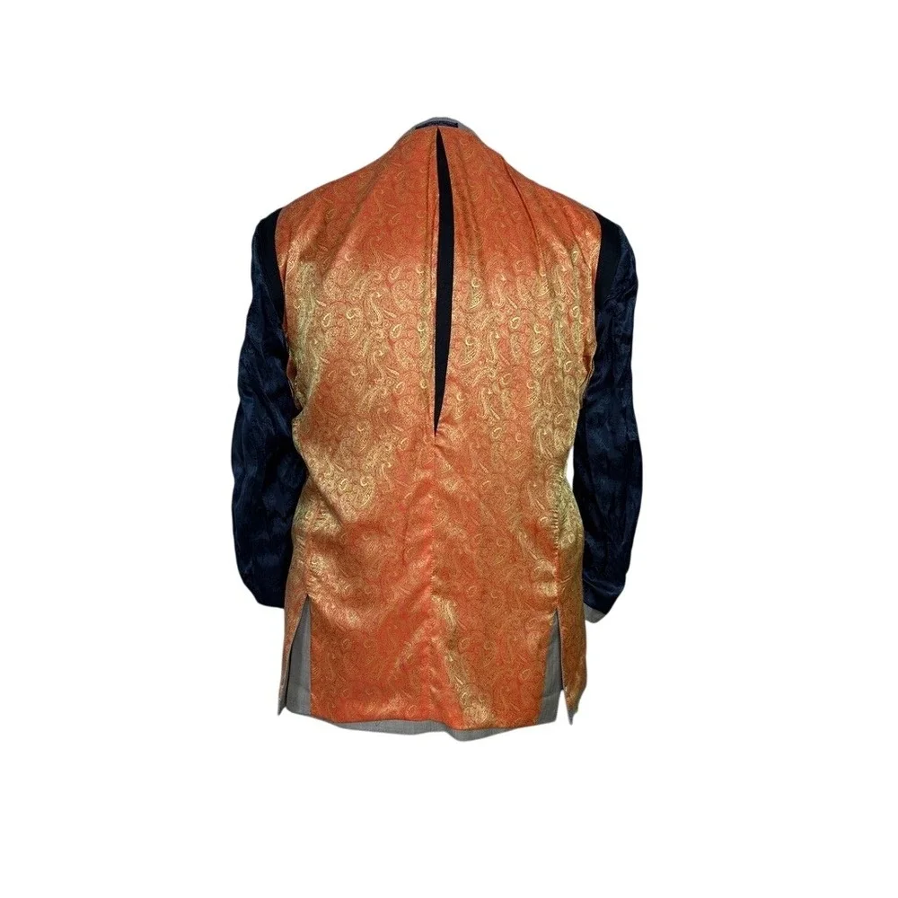 Michael Irvin 88 Tailored Tan Stripe Sport Coat 42R Notched Collar 4 Button
